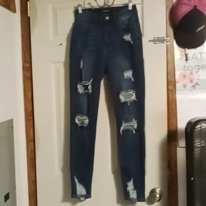 NWOT American Bazi Distressed Skinny Jeans